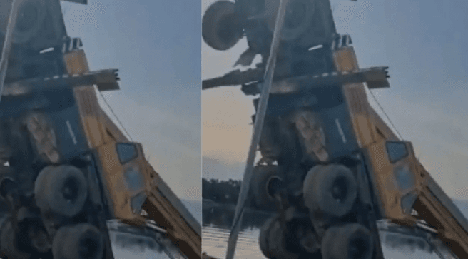 హైదరాబాద్‌లో దుర్గామాత నిమజ్జనంలో అపశృతి – క్రేన్ పల్టీ, భయాందోళనలో భక్తులు!